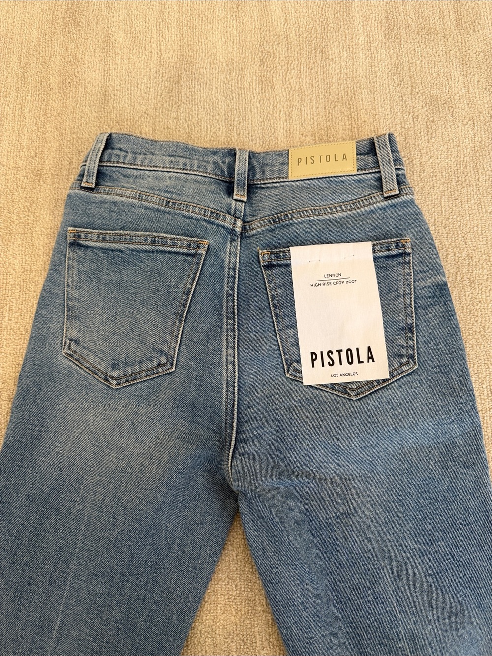 pistola Medium Blue High-Rise Flare Jeans - Picture 3 of 3